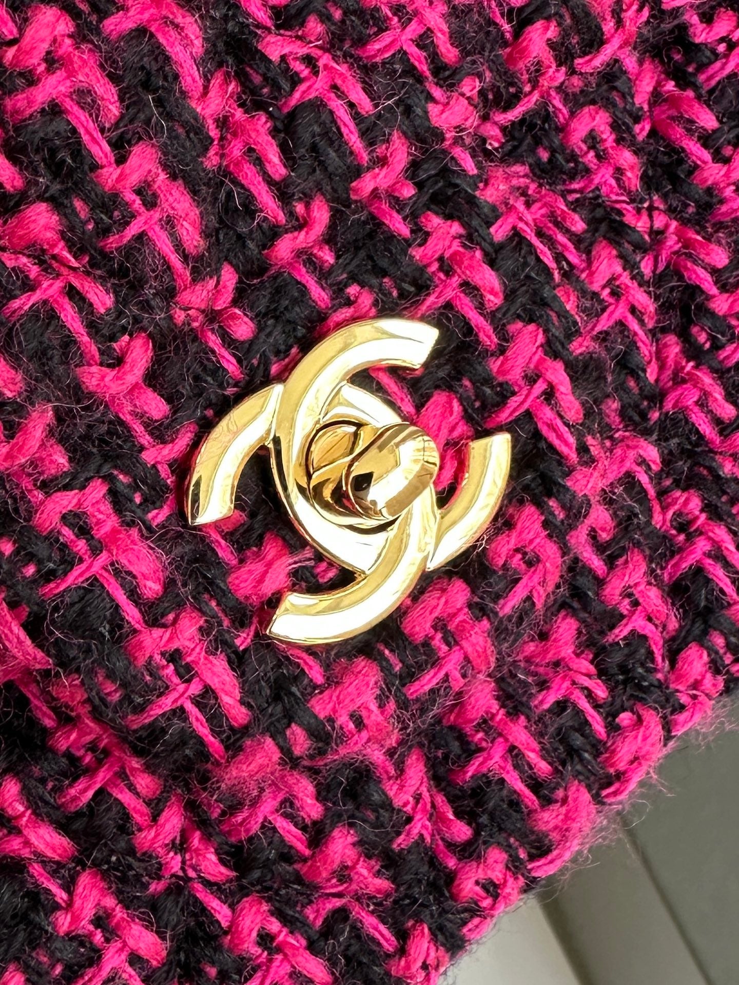 Chanel Timeless Burgundy Tweed Bag