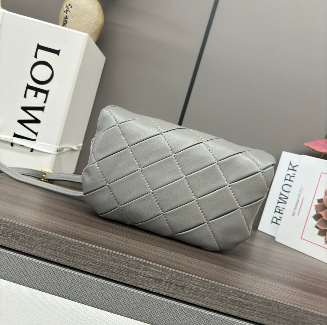 Loewe Goya Mini Pleated Leather Shoulder Bag