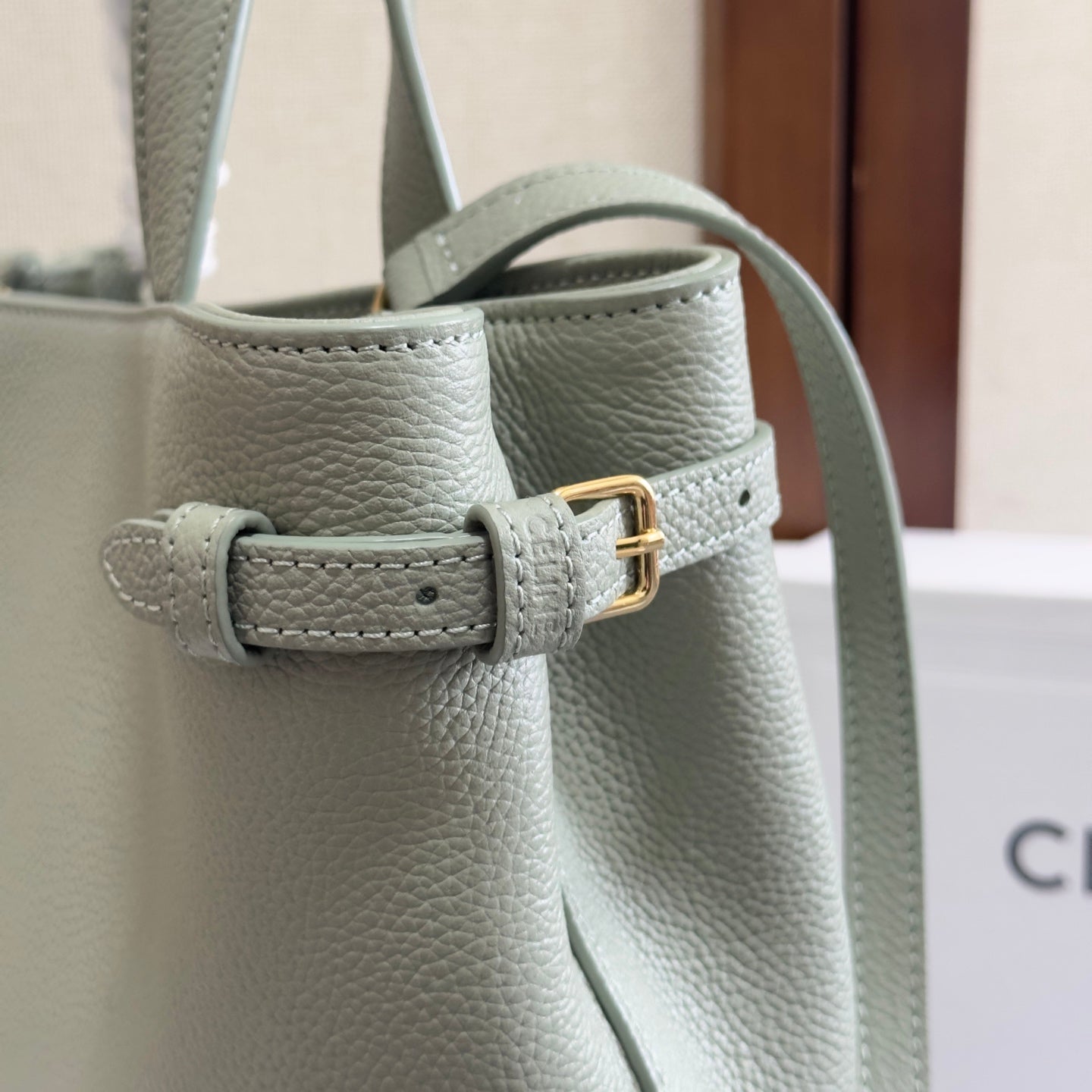 Celine Mini Cabas Anais Cuir Triomphe In Grained Calfskin Leather