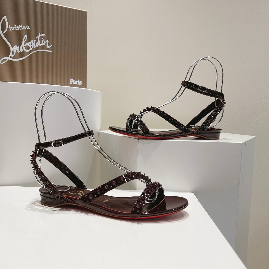 Christian Louboutin Women's So Me Spike Red Sole Sandals
