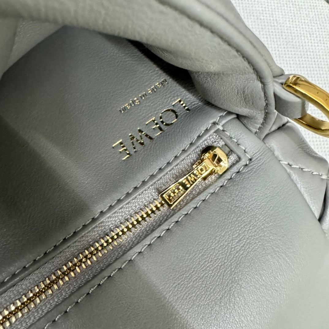 Loewe Goya Mini Pleated Leather Shoulder Bag