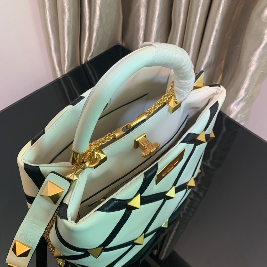 Valentino Garavani Roman Stud Small Leather Shoulder Bag