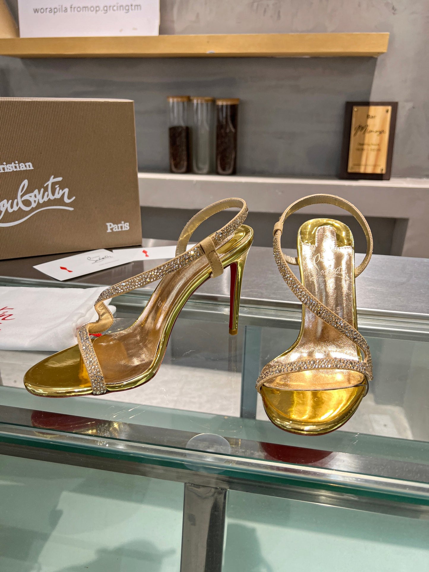Christian Louboutin Rosalie Strass Women Sandals 100