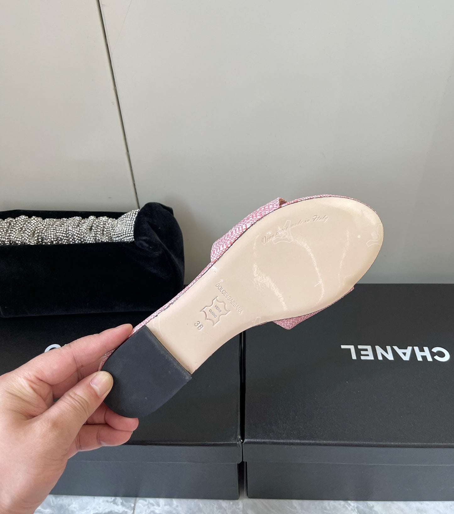 Dolce & Gabbana Women's Logo Raffia Slides