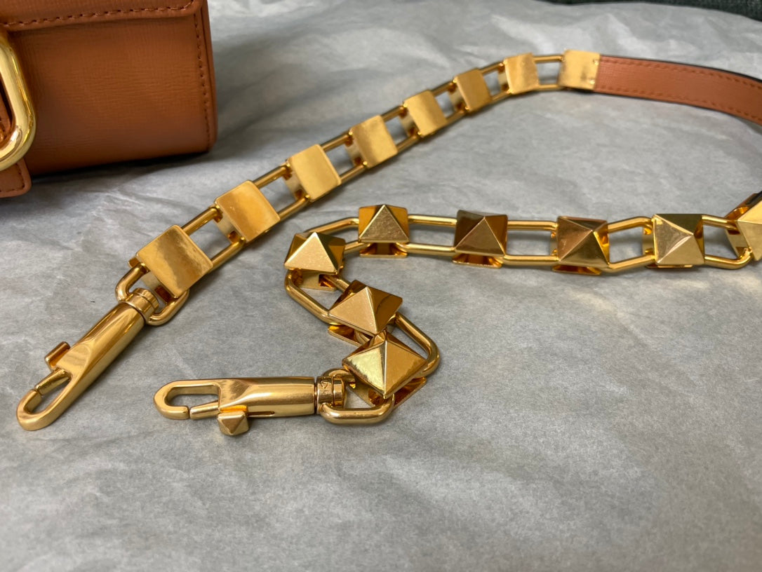 Valentino XW2B0J96 Stud Sign Grainy Calfskin Shoulder Bag