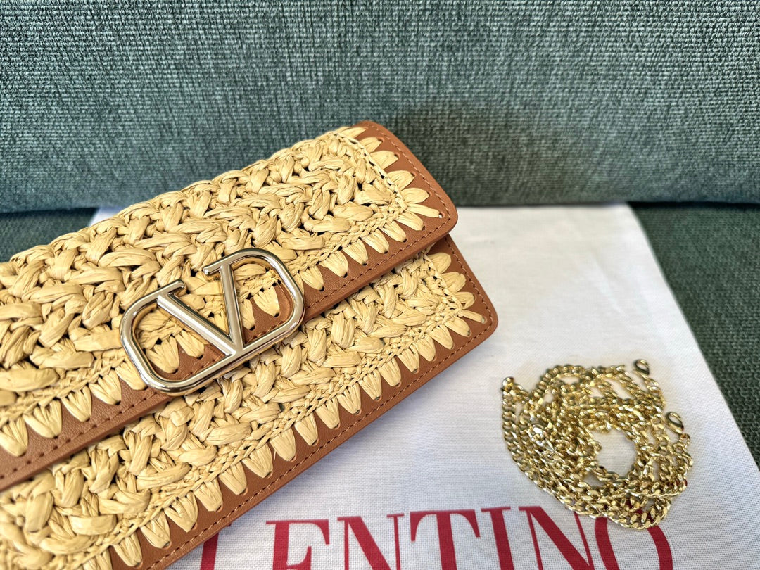 Valentino Garavani Raffia Shoulder Bag