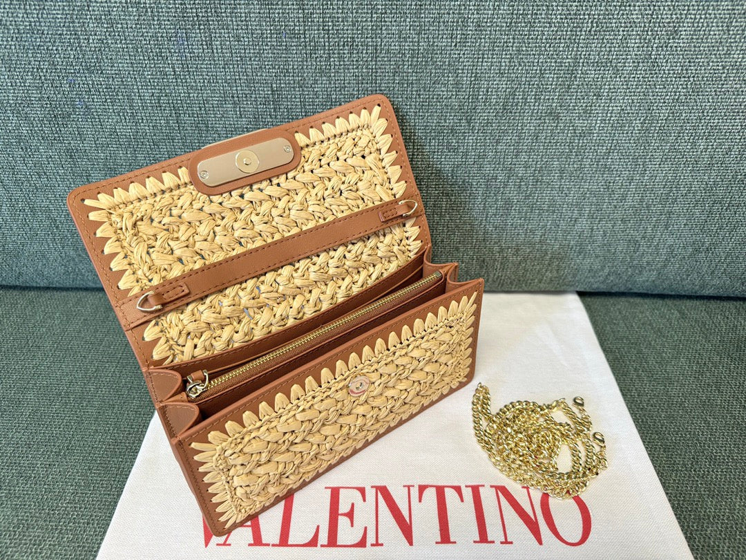 Valentino Garavani Raffia Shoulder Bag