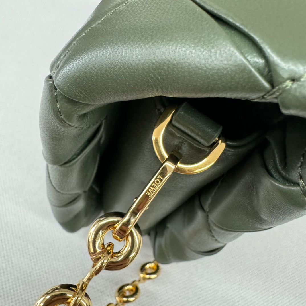 Loewe Goya Mini Pleated Leather Shoulder Bag