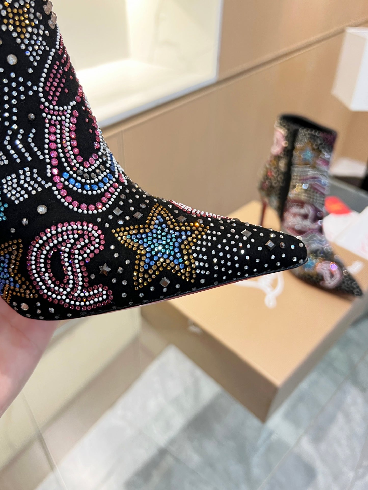 Christian Louboutin So Kate Starlight Red Sole Booties