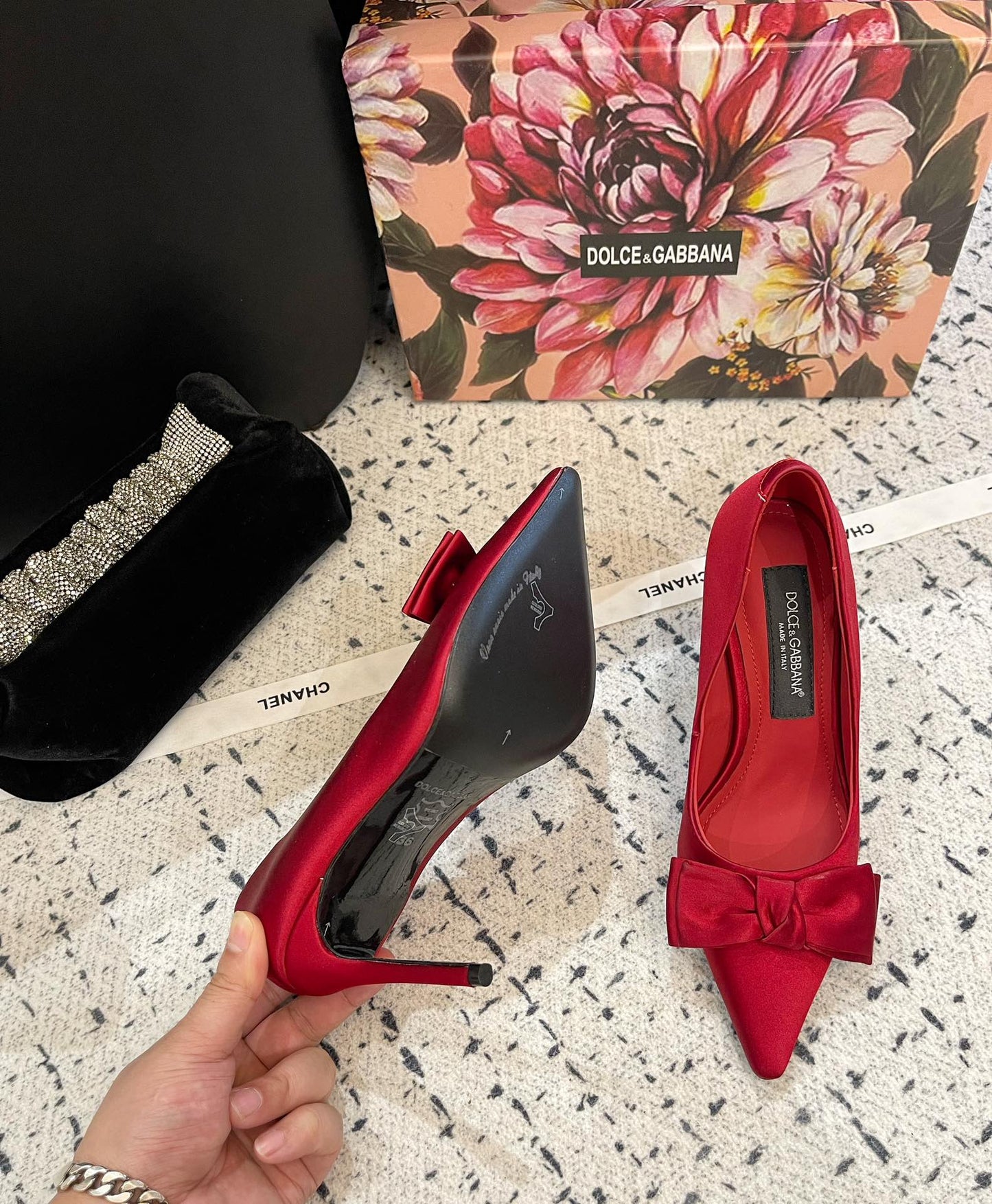 Dolce & Gabbana 40mm bow-detailing slingback pumps