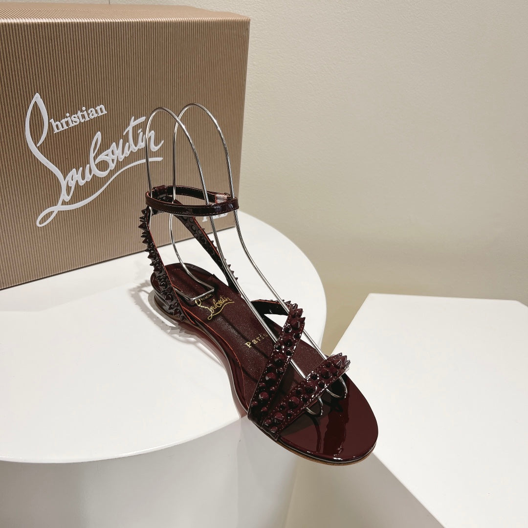 Christian Louboutin Women's So Me Spike Red Sole Sandals