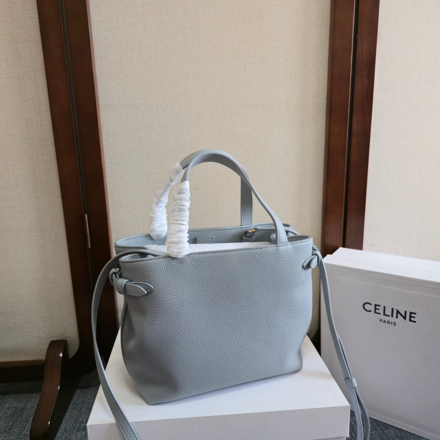 Celine Mini Cabas Anais Cuir Triomphe In Grained Calfskin Leather