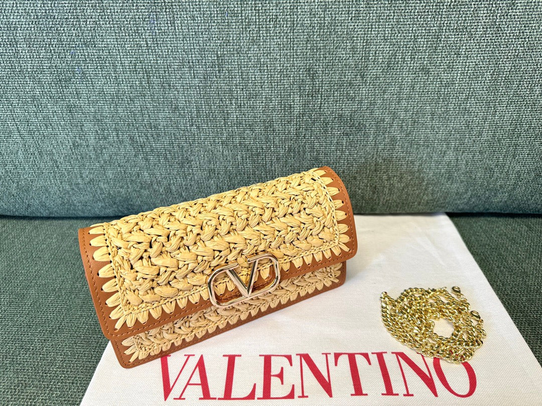 Valentino Garavani Raffia Shoulder Bag