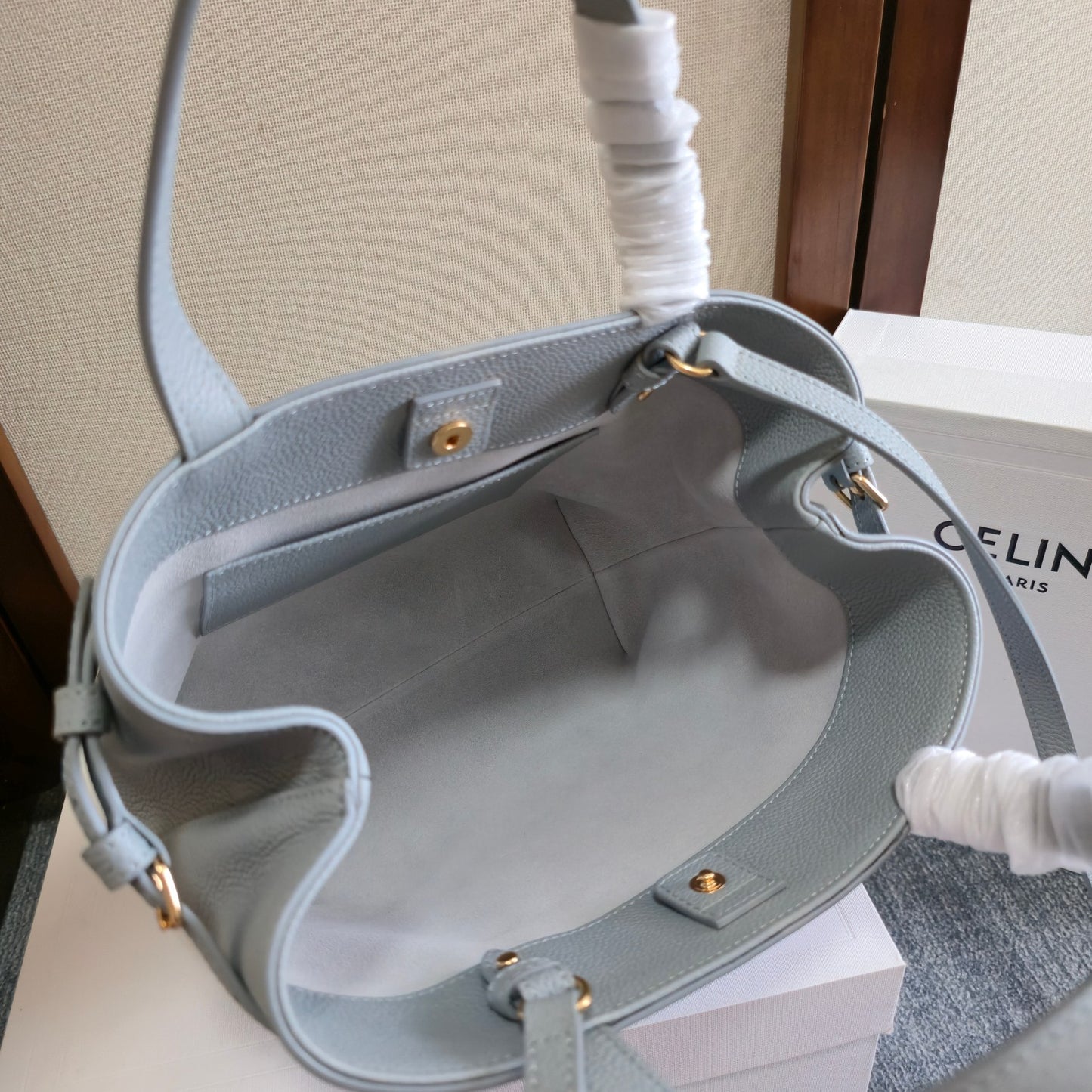 Celine Mini Cabas Anais Cuir Triomphe In Grained Calfskin Leather