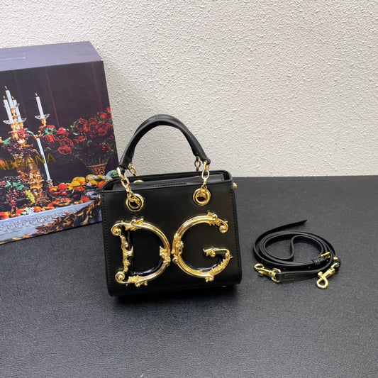 Dolce & Gabbana Collection - Small DG Girls in Calfskin Black Female Onesize