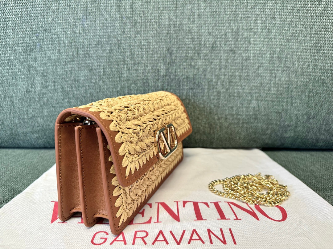 Valentino Garavani Raffia Shoulder Bag