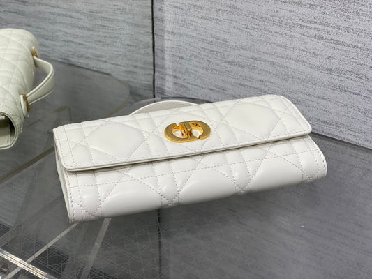 Dior Caro Orchid Long Wallet
Sand-Colored Supple Cannage Calfskin