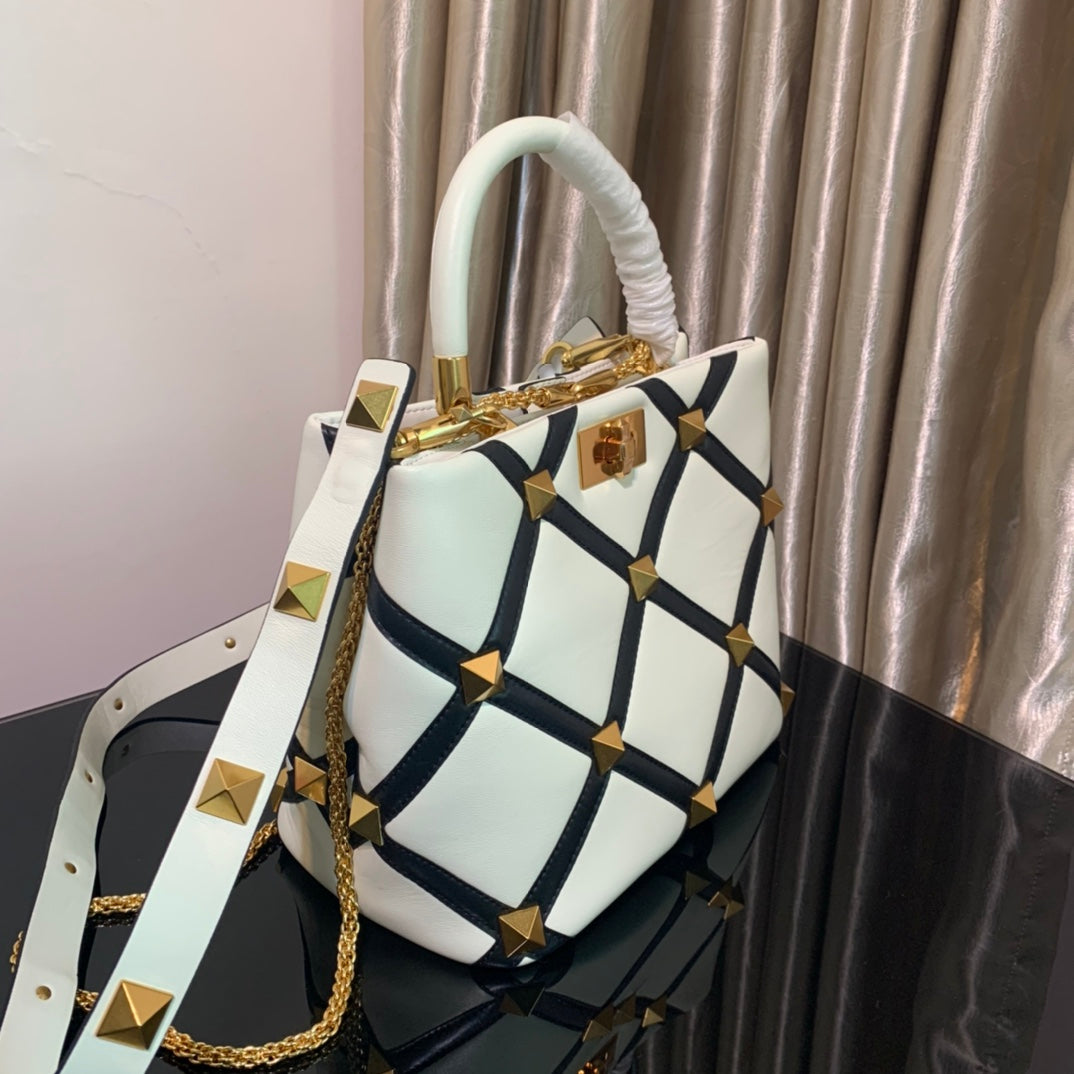 Valentino Garavani Roman Stud Small Leather Shoulder Bag