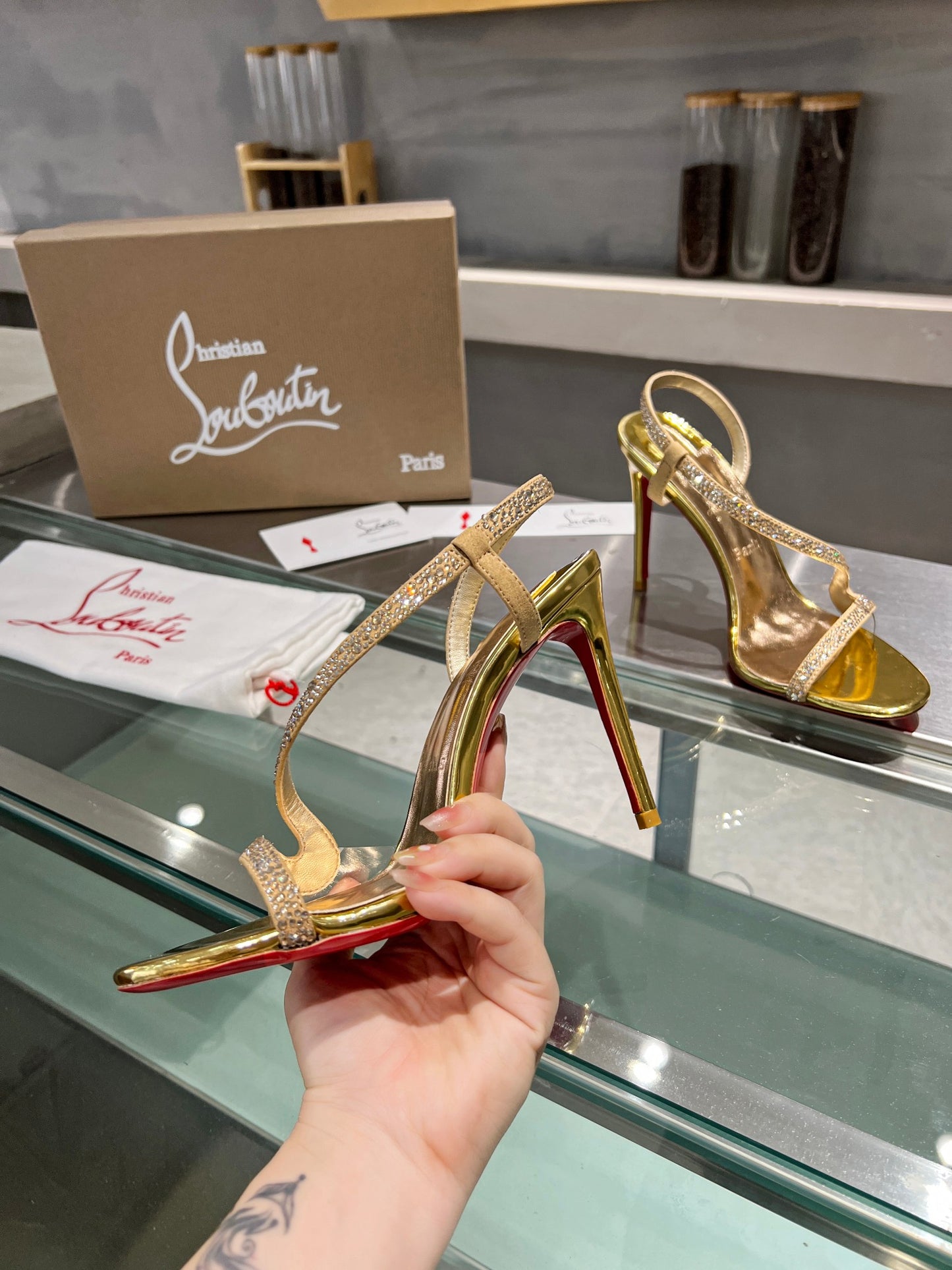 Christian Louboutin Rosalie Strass Women Sandals 100