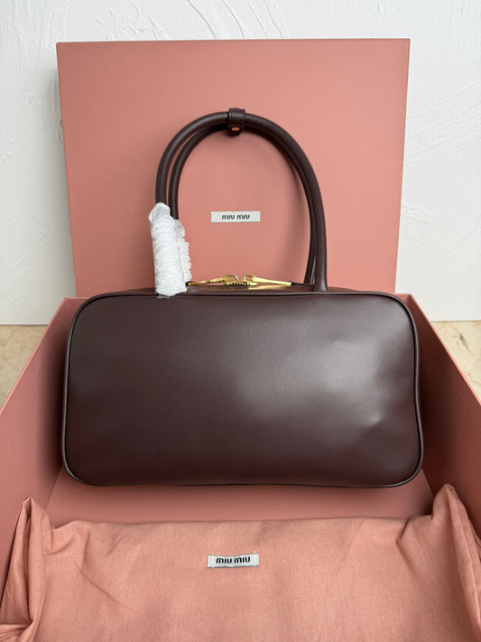 Miu Miu Beau Leather Top-Handle Bag