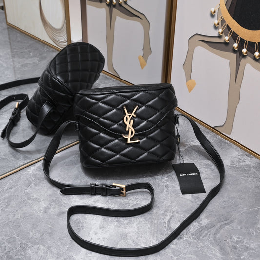 Saint Laurent June Quilted Leather Box Bag
