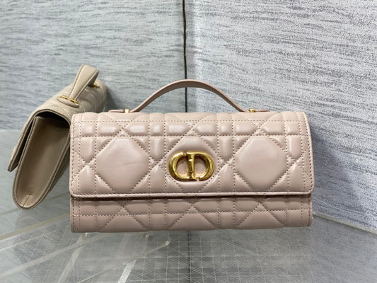 Dior Caro Orchid Long Wallet
Sand-Colored Supple Cannage Calfskin