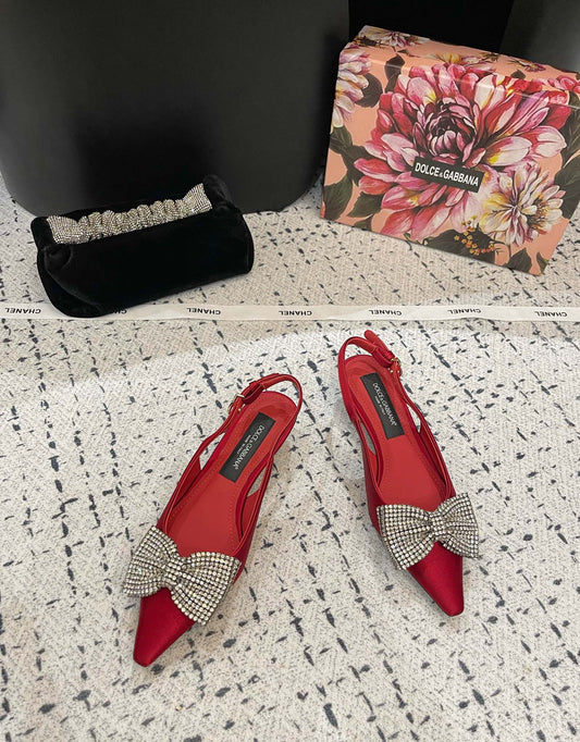 Dolce & Gabbana 40mm bow-detailing slingback pumps