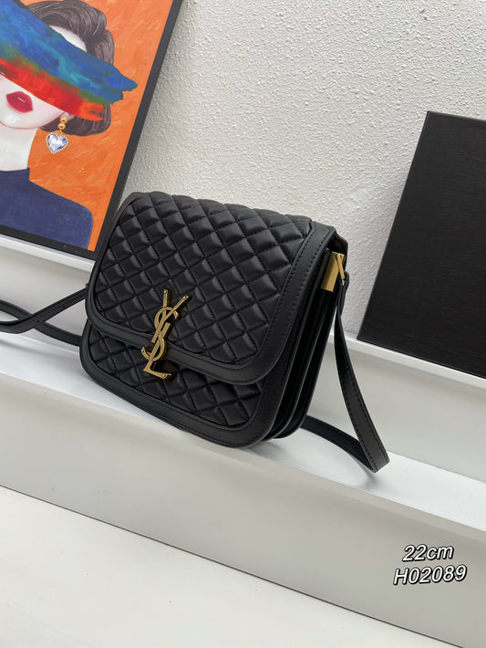 Saint Laurent - medium Solferino supple satchel bag - women - Lamb Skin/Leather/Metal - One Size - Black