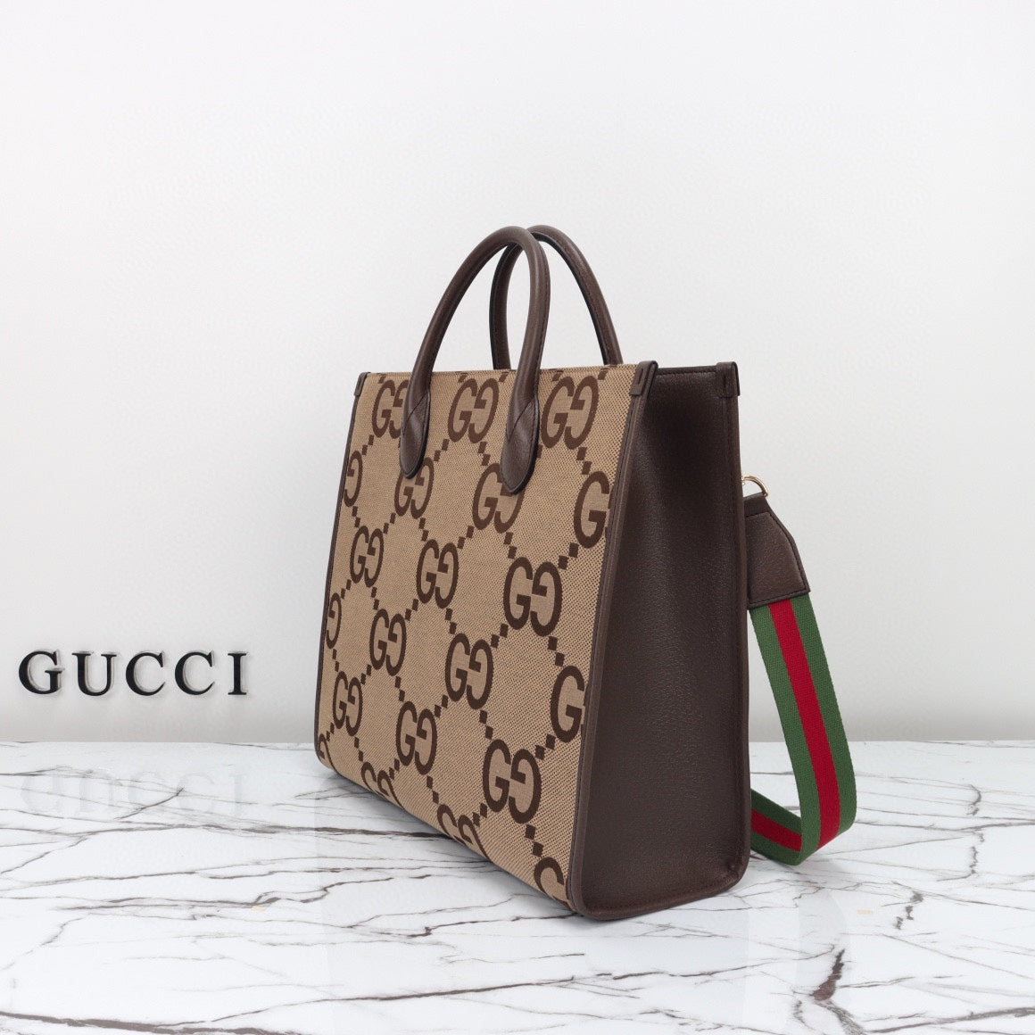 Gucci Jumbo Gg Tote Bag - Black