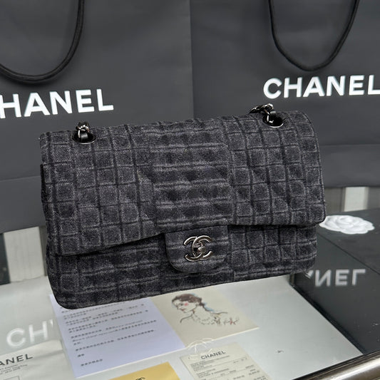 Chanel Pre-owned, Quilted Denim Shoulder Bag, Women, Canvas