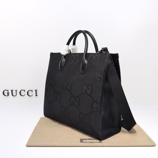 Gucci Jumbo Gg Tote Bag - Black