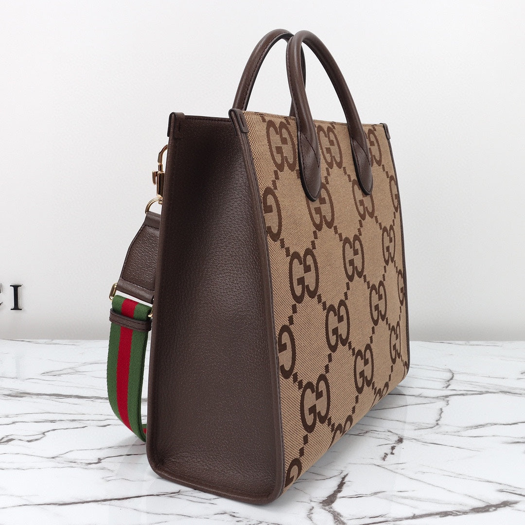 Gucci Jumbo Gg Tote Bag - Black
