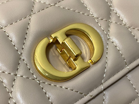 Dior Caro Orchid Long Wallet
Sand-Colored Supple Cannage Calfskin