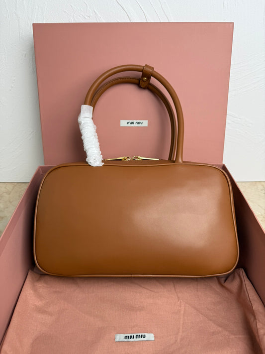 Miu Miu Beau Leather Top-Handle Bag