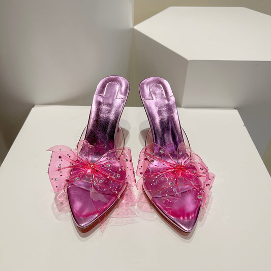 Christian Louboutin Aqua Crystal-embellished Slide Sandals Women's