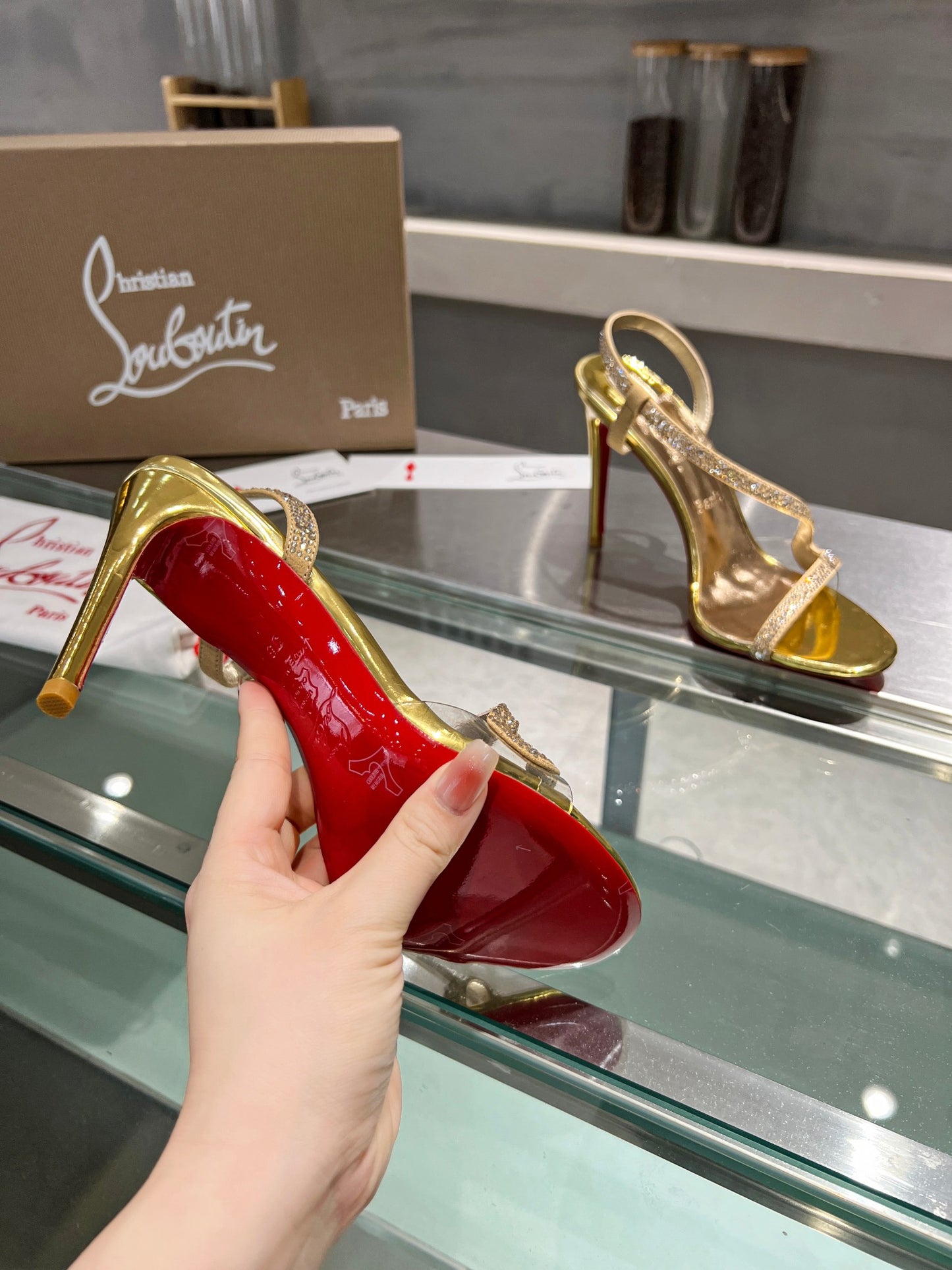 Christian Louboutin Rosalie Strass Women Sandals 100