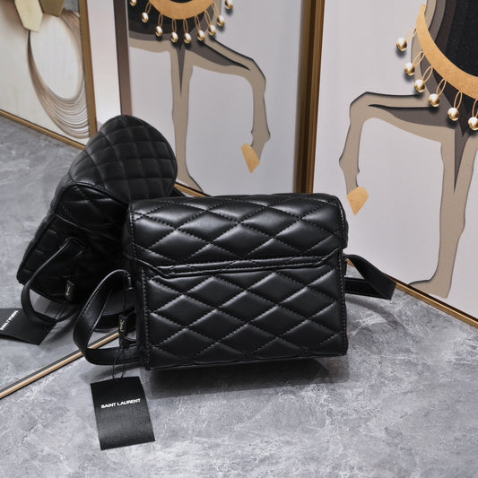 Saint Laurent June Quilted Leather Box Bag