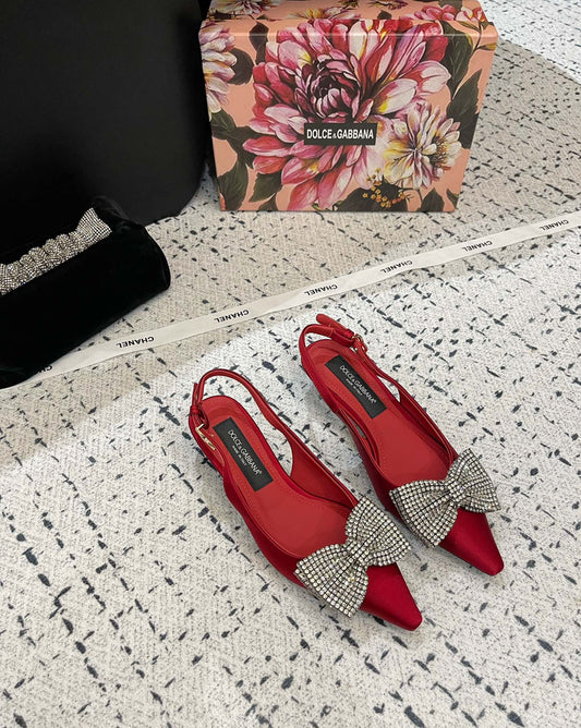 Dolce & Gabbana 40mm bow-detailing slingback pumps