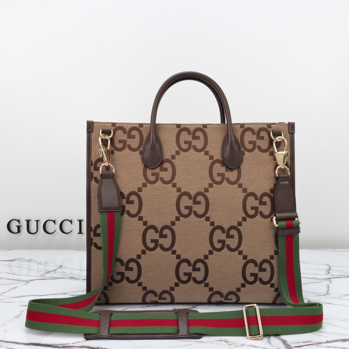 Gucci Jumbo Gg Tote Bag - Black
