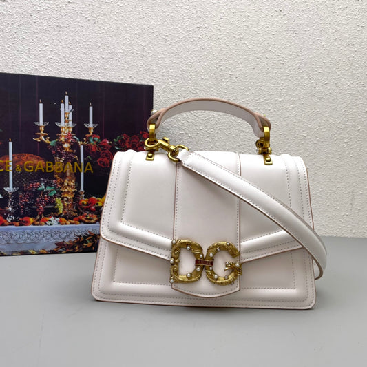 Dolce & Gabbana Amore Crocodile Leather Shoulder Bag