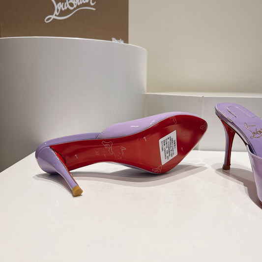 Christian Louboutin Metallic Patent Me Dolly 85 Pumps